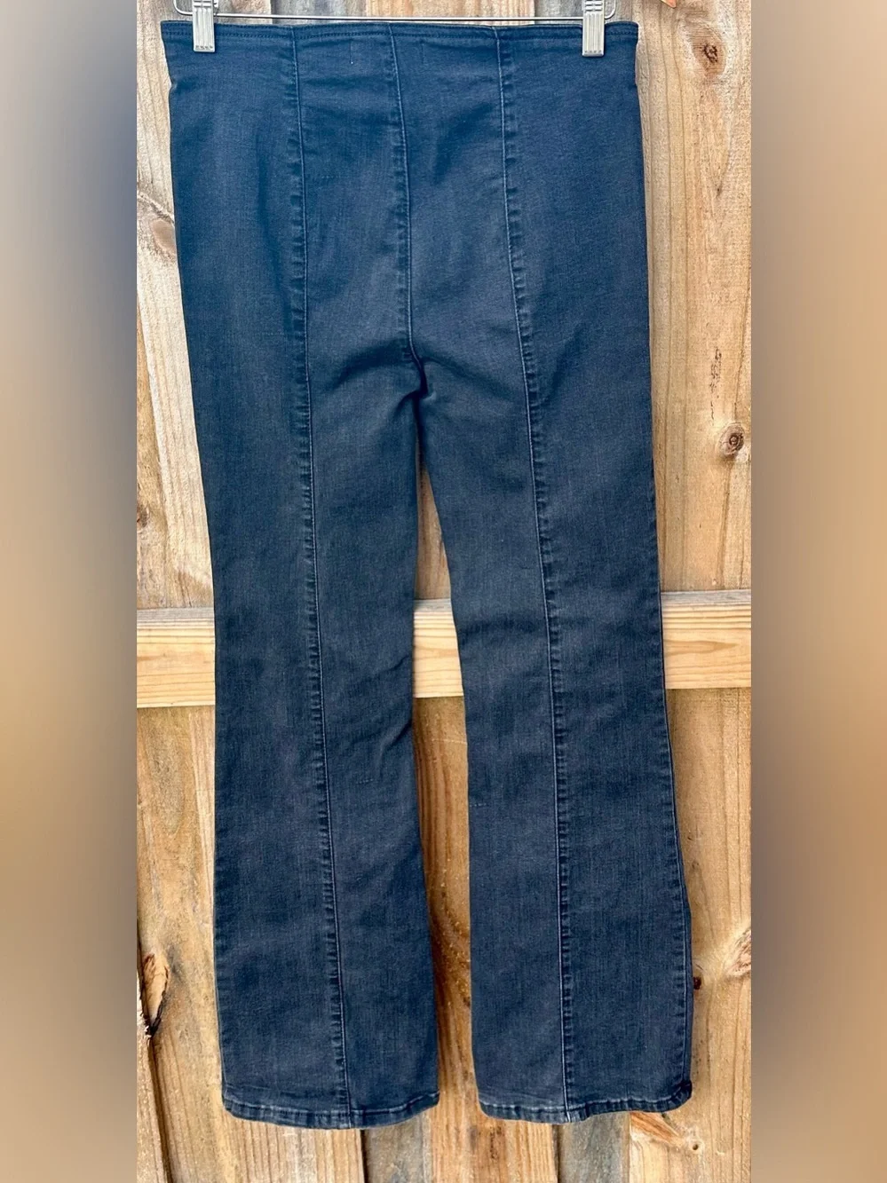 Free People We The Free Black Flare Wide-Leg Jeans Size 28 Boho